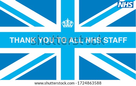 Thank you NHS rainbow love heart vector Coronavirus 2020 pandemic UK 