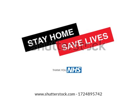 Thank You NHS, Stay at Home, Save Lives Posters logos vectors Rainbow UK