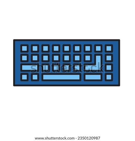 Keyboard Filled Outline Icon Design Vector