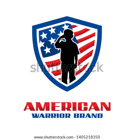 american flag shield logo design