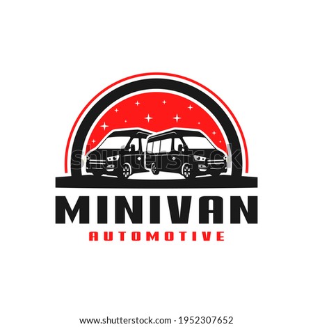 minivan transport car logo design