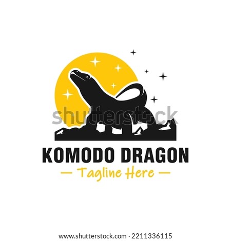 komodo animal illustration logo design