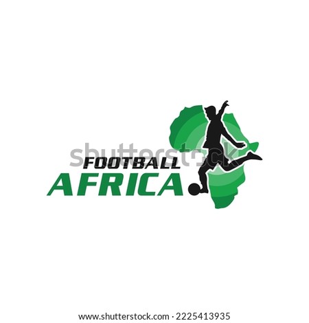 african football sport vector illustration logo design