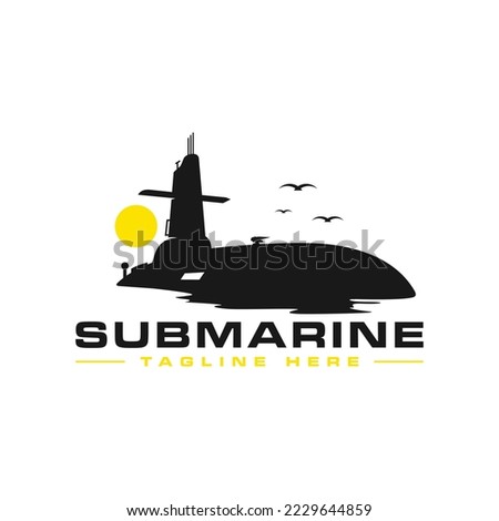 submarine vector illustration logo design