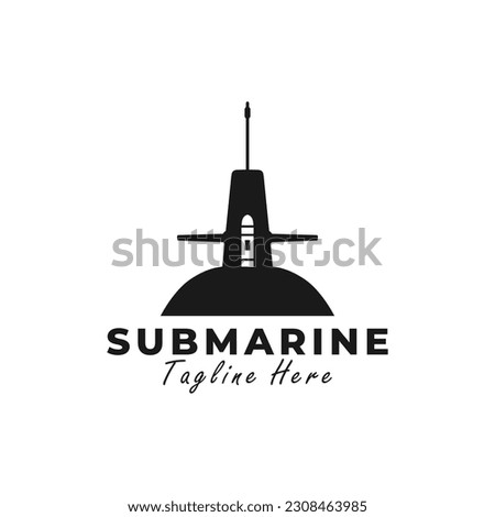 submarine vector illustration logo design