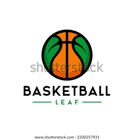 basketball leaf logo design your company