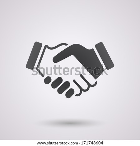 black icon handshake. background for business and finance