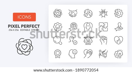 Printing industry thin line icon set. Outline symbol collection. Editable vector stroke. 256x256 Pixel Perfect scalable to 128px, 64px... Photo stock © 