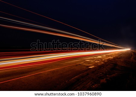 Similar – Image, Stock Photo highway, long term exposure