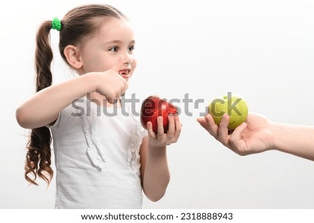 Similar – Image, Stock Photo Child happy between two dogs
