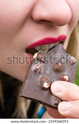 Similar – Image, Stock Photo with pleasure Nut Hazelnut