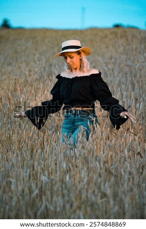 Similar – Foto Bild spaziergang Landwirtschaft