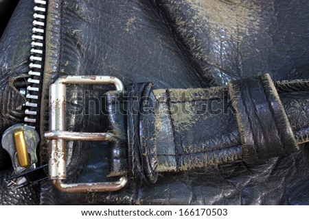 Belt of black genuine leather, Genuine leather, photography