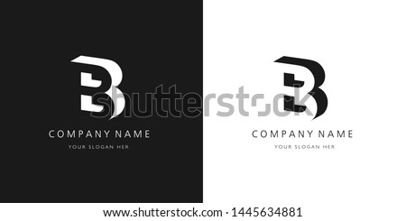 b logo, modern design letter character Photo stock © 