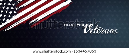 Thank you veterans, November 11, honoring all who served, posters, modern brush design vector illustration