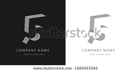 5 logo number modern design