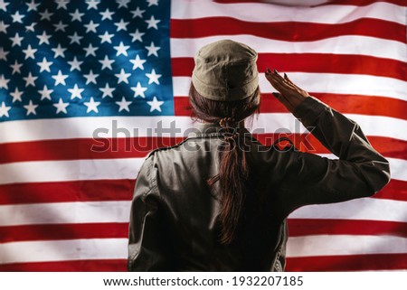 Similar – Image, Stock Photo Rear view soldiers