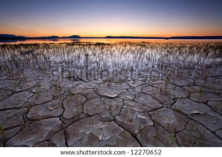 Alvord Desert Texture Playa at sunrise