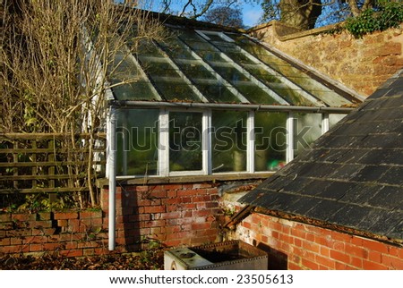 Old wooden greenhouse