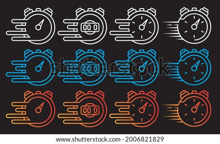 flat vector icon a quick time or quicktime and fast time for apps or websites