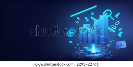 Financial investment. 3D growth graphic with arrow up, investment portfolio, coins, target with an arrow in the center. Concept - business, finance, analytics, profit, stock, trading. Vector 3D