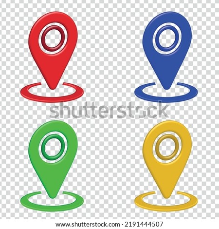 map pointer gps location 3d vector illustration  icon destination point design