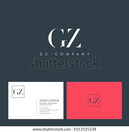 Letters G Z, G & Z joint logo icon vector element. Stok fotoğraf © 