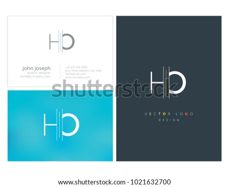 Letters H O, H & O joint logo icon with business card vector template.