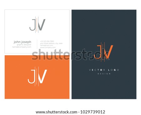 Letters J V, J & V joint logo icon with business card vector template.

 Stock fotó © 