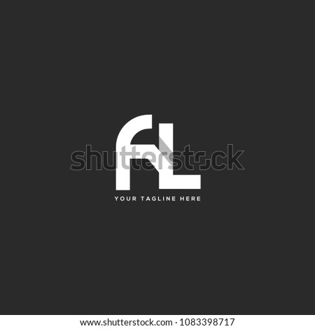 Letters F L, F & L joint logo icon vector template.
 Stock fotó © 