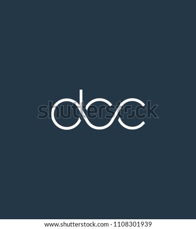 Letters DcC Joint logo icon vector element.