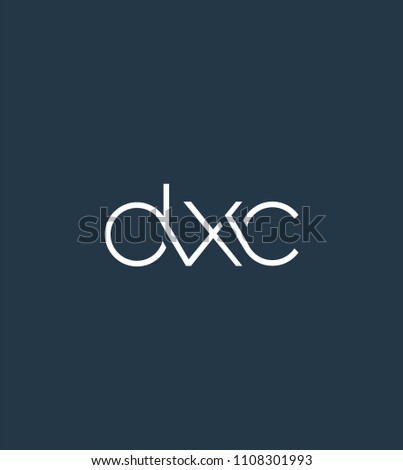 Letters DXC Joint logo icon vector element.