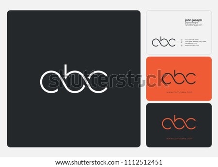 Letters CBC logo icon with business card vector template.

