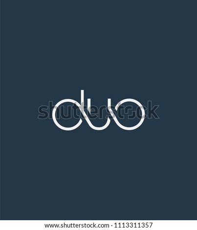 Letters DUO Joint logo icon vector element.