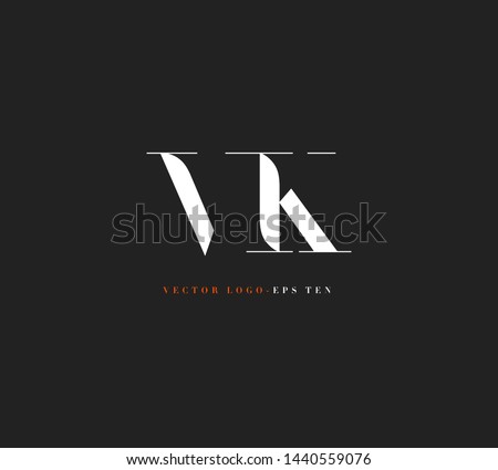 V K letters Joint logo icon vector for business card and corporate identity. Stock fotó © 