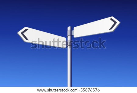 Blank road signs