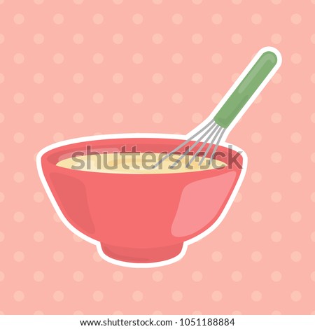 mixing bowl and Beater, Wire Whisk, Balloon Whisk