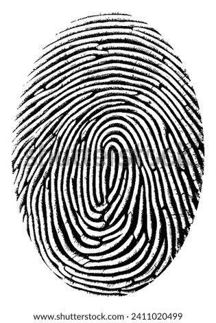 fingerprint isolated on white background