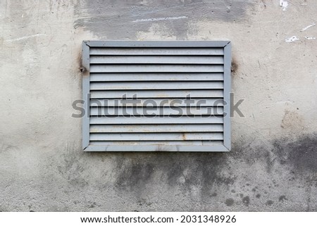 Similar – Image, Stock Photo Ventilation hatch on grey corrugated metal wall