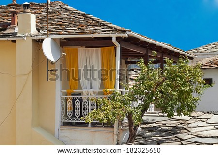Holiday villa on a summer sunny day