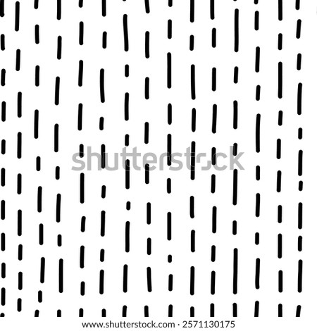 Small dash seamless pattern. Minimalistic black and white texture with a clean geometric style. Ideal for stationery, fabric prints, digital designs, home decor, and more. Vector illustration