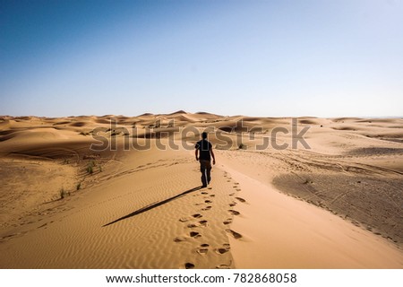 Similar – Image, Stock Photo People walking on sand dune