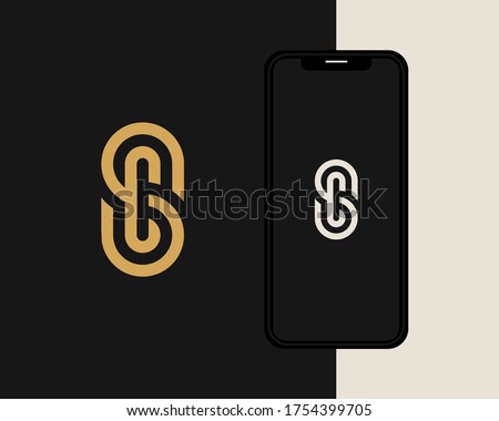 Letters S and C or SC line logo design. Linear minimal stylish emblem. Luxury elegant vector element. Premium business logotype. Graphic alphabet symbol for corporate business identity