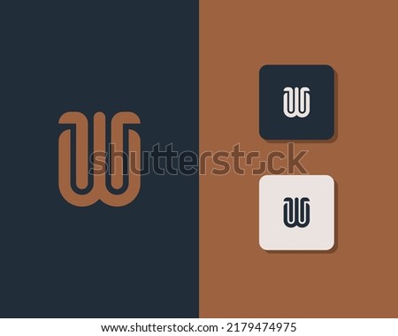 Letter W W logo design. creative minimal monochrome monogram symbol. Universal elegant vector emblem. Premium business logotype. Graphic alphabet symbol for corporate identity