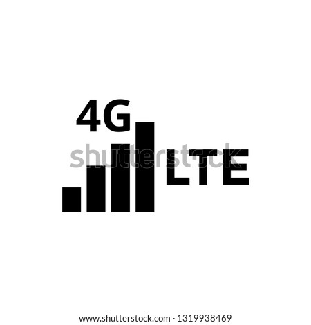 4g lte icon design template vector isolated illustration