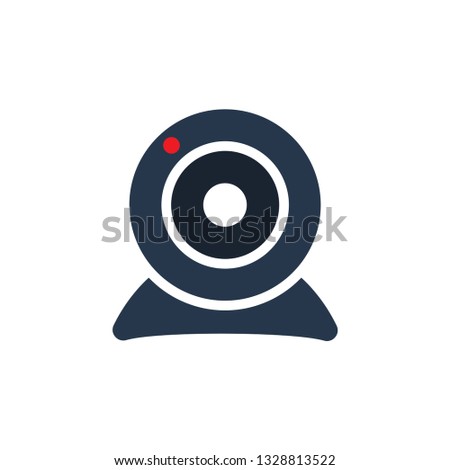 Webcam icon design template vector isolated illustration