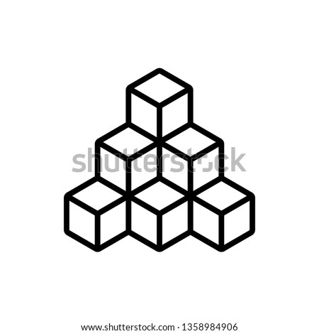 Cubes graphic design template vector isolated illustration