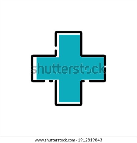 Plus sign healthcare icon design template vector isolated illustration