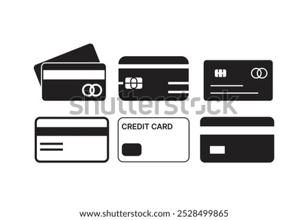 Credit card icon logo design template isolated illustration