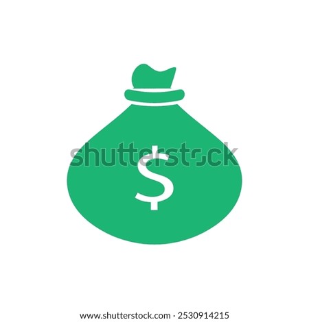 Money bag icon logo design template isolated illustration